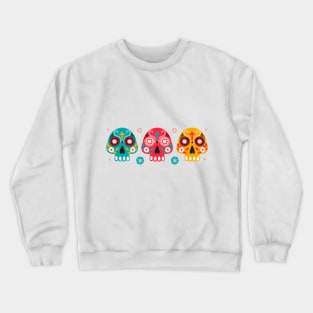 Dia de los muertes skull pattern. Mexican Day of the Dead. Crewneck Sweatshirt